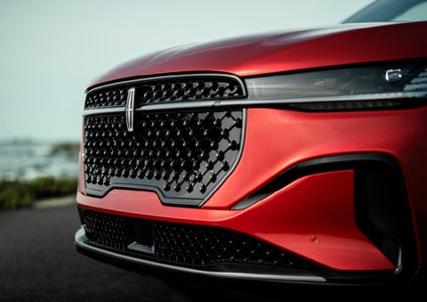 The sleek grille of a 2024 Lincoln Nautilus® SUV with the available Jet Appearance Package makes a bold statement. | West Point Lincoln in Houston TX